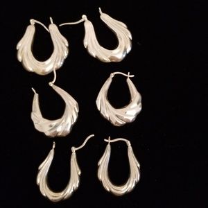 Sterling silver 3 pair earnings